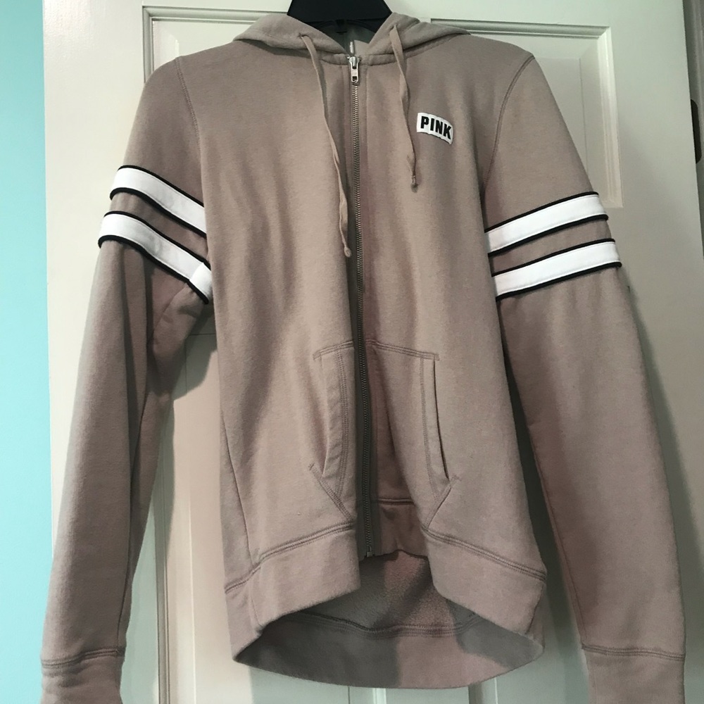 PINK zip up sweater top